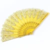 Classic solid-color ladies' lace fabric fan Specification image